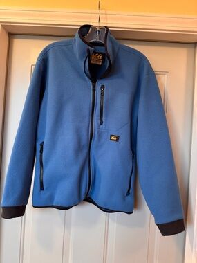 REI Blue Full Zip Fleece Jacket Women’s XS Lightweight Outdoor Layer